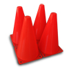 Witches Hat Cone 23cm (9in) - 4 Pack